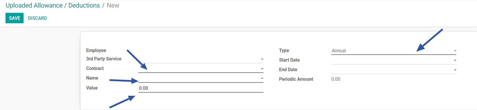 Uploaded Allowance / Deductions