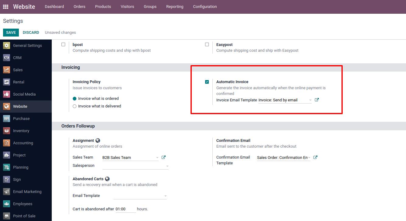 How to Automate Invoice Creation in Odoo for Website Payments