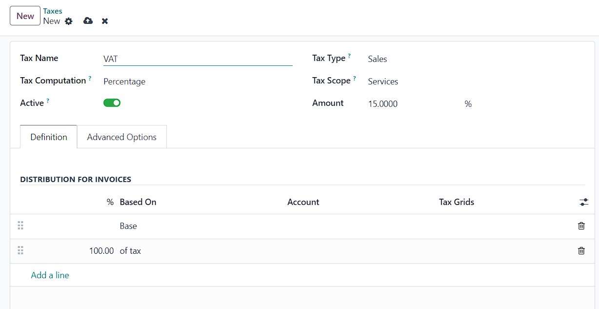 VAT Configuration in Odoo