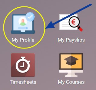 Accessing the my profile app in Numla HR