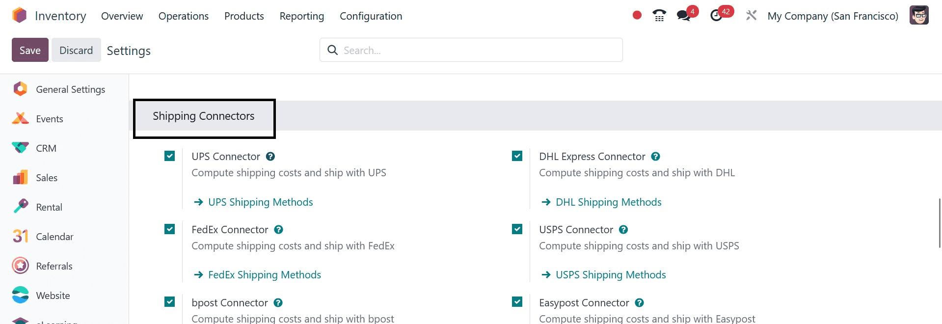 Shipping Connectors in Odoo