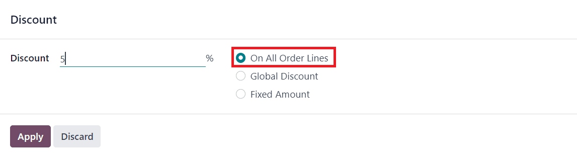 Apply Discount on all order lines in Odoo 17