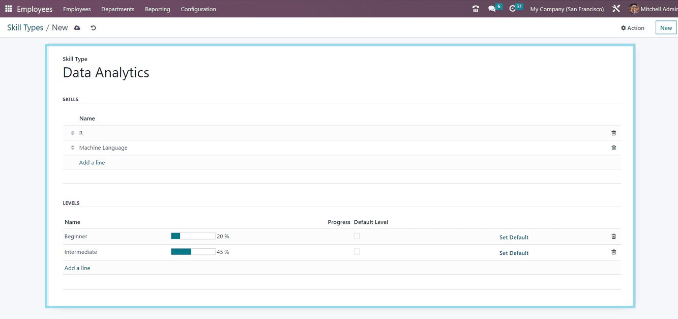 Setting up new skill types in Numla HR