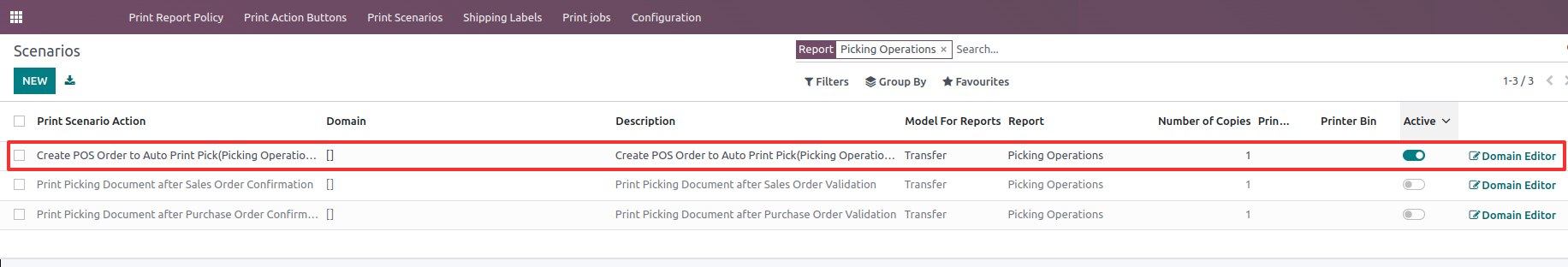 Auto-print Picking Operations Slip Odoo POS