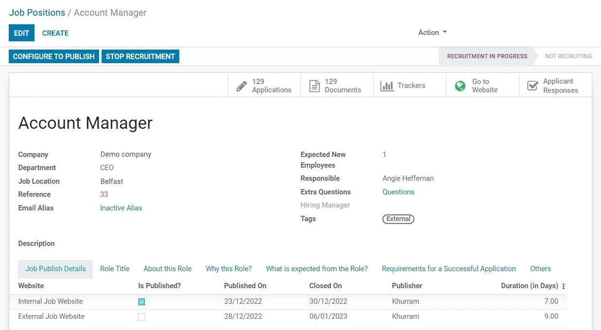 Schedule job postings recruitment platform