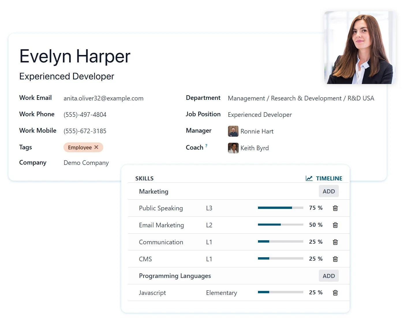 Employee profiles HR Software