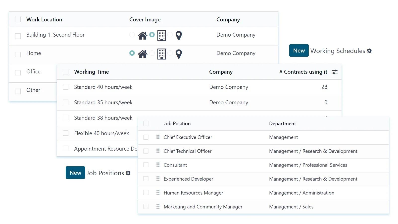 Employee app configuration HR software