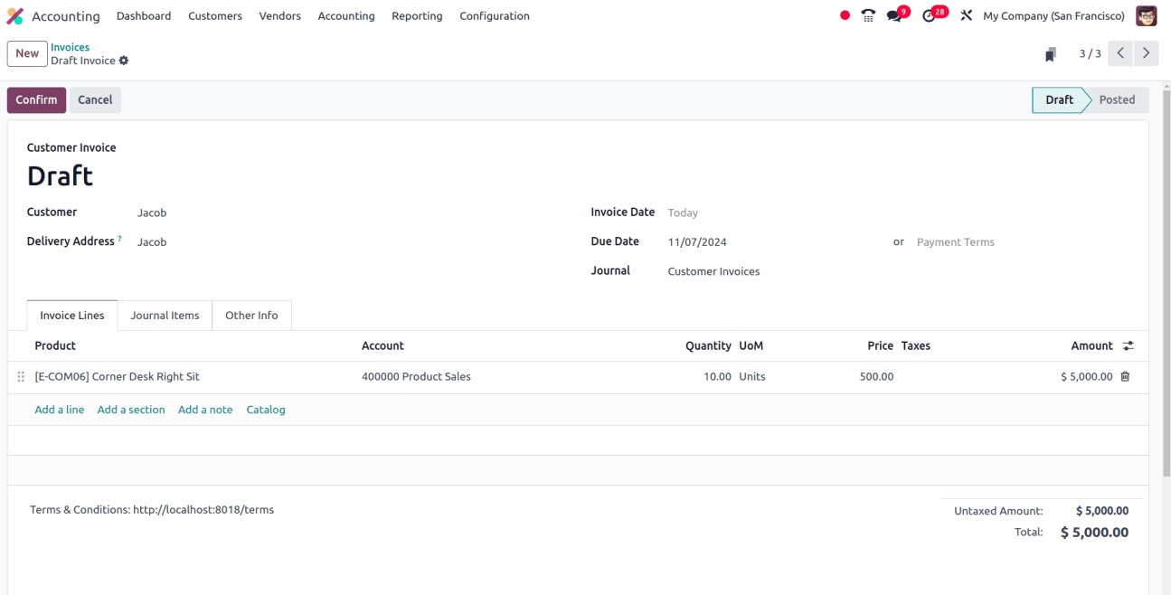 Manage PDCs for Customer Invoices