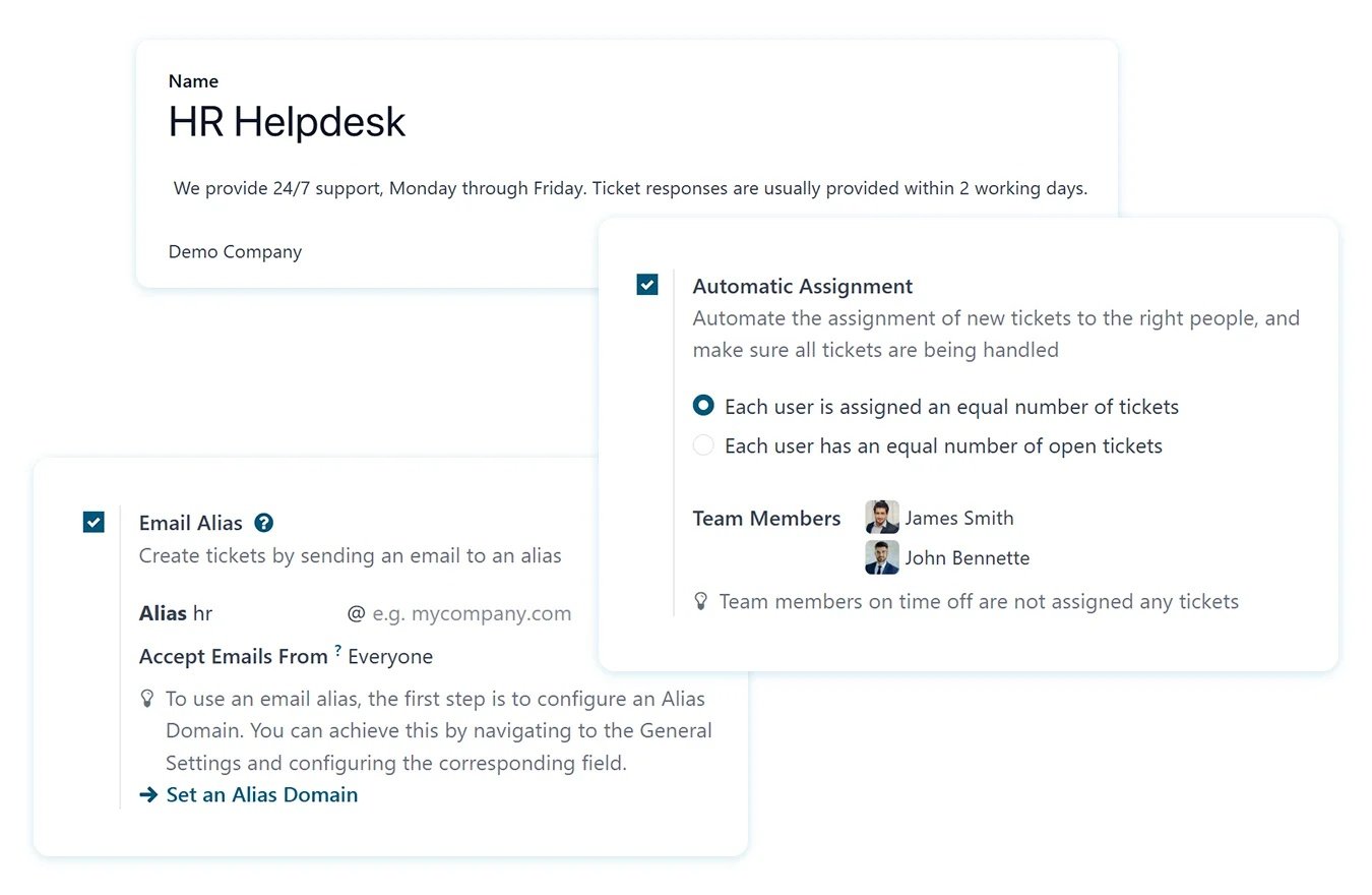 Assign resources to HR helpdesk