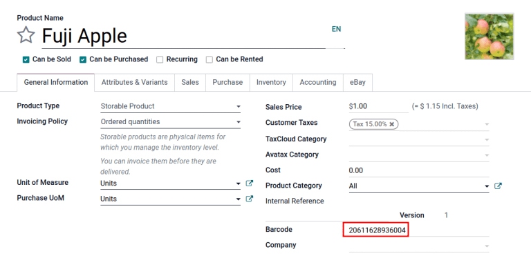 GS1 Barcodes in Odoo