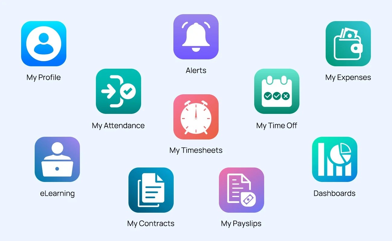 Employee self-service mobile app