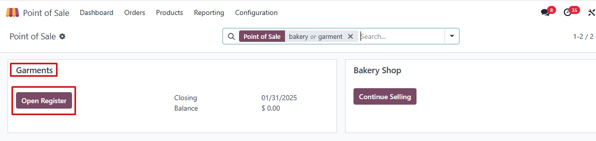 Odoo 18 PoS dashboard