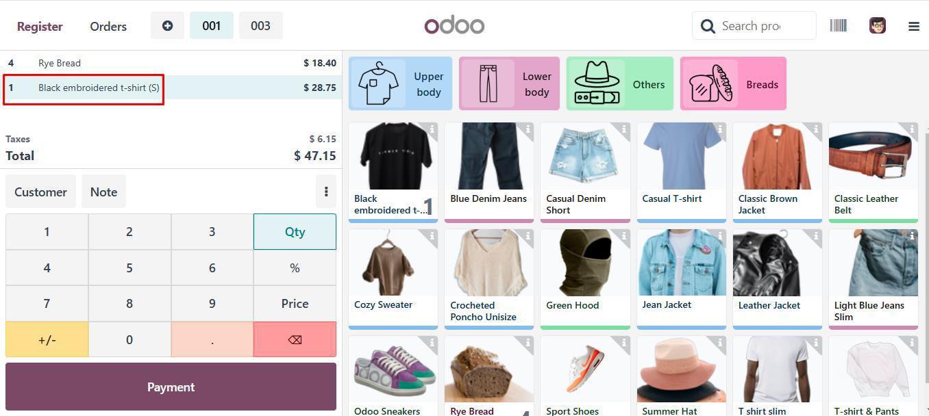 Complete payment for Odoo PoS order