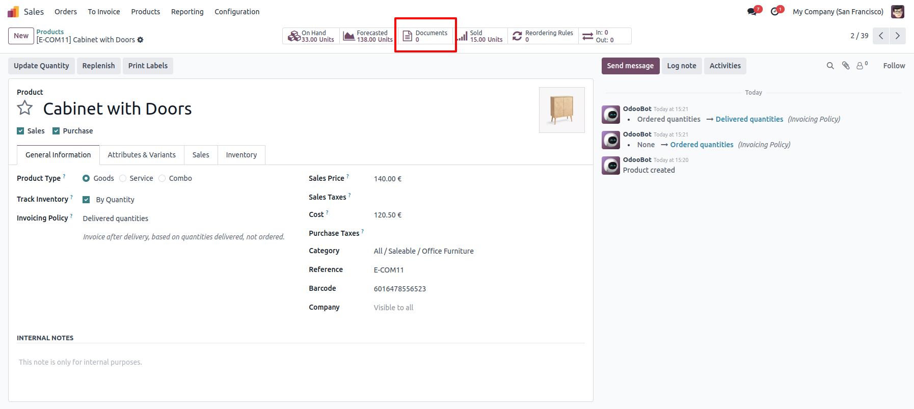 Attach product documents to products in Odoo