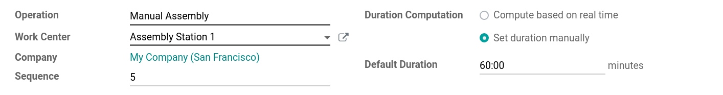 Add routings to Bills of Materials in Odoo Manufacturing