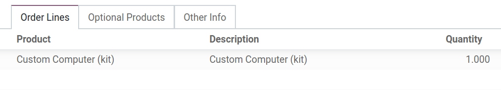 Managing stock of component products in Odoo manufacturing