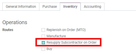 Replenishment from warehouse Replenish on Order Odoo