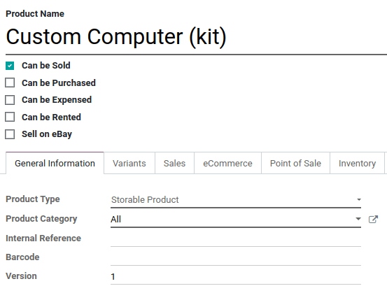 Managing stock of kit product and component products in Odoo