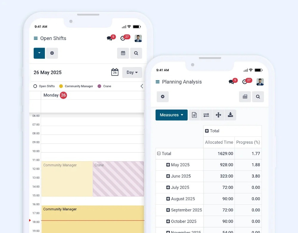 Workforce scheduling app mobile version