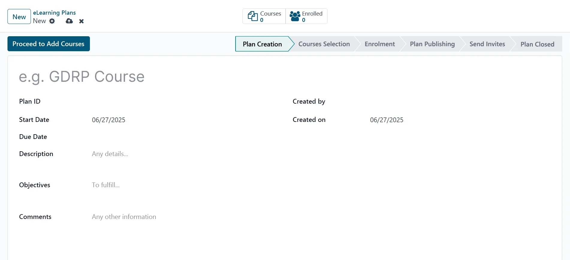 eLearning plans LMS