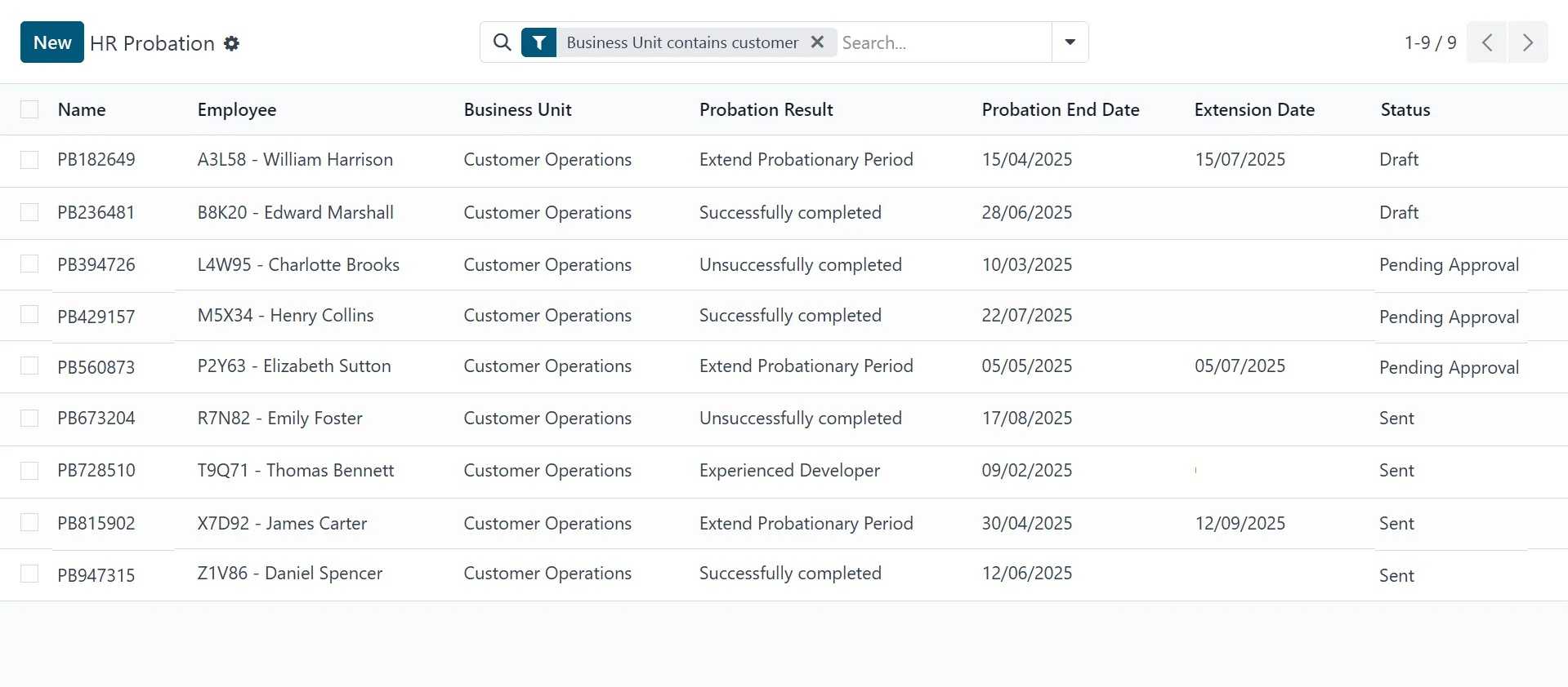 Probation management software HRMS