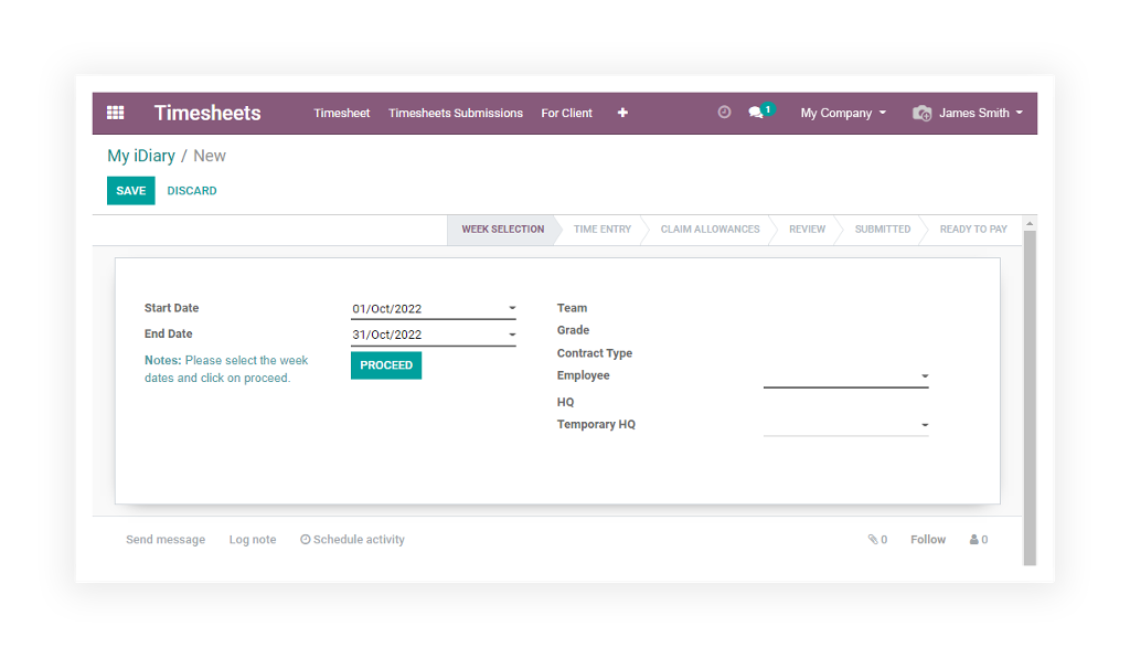 Timesheets App Timesheets App Screenshot