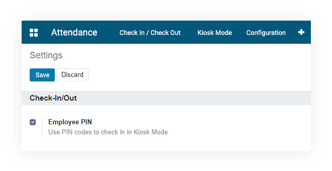 Screenshot of Enable Employee PIN option