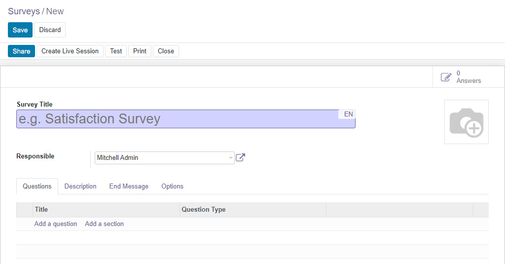 Create a new survey
