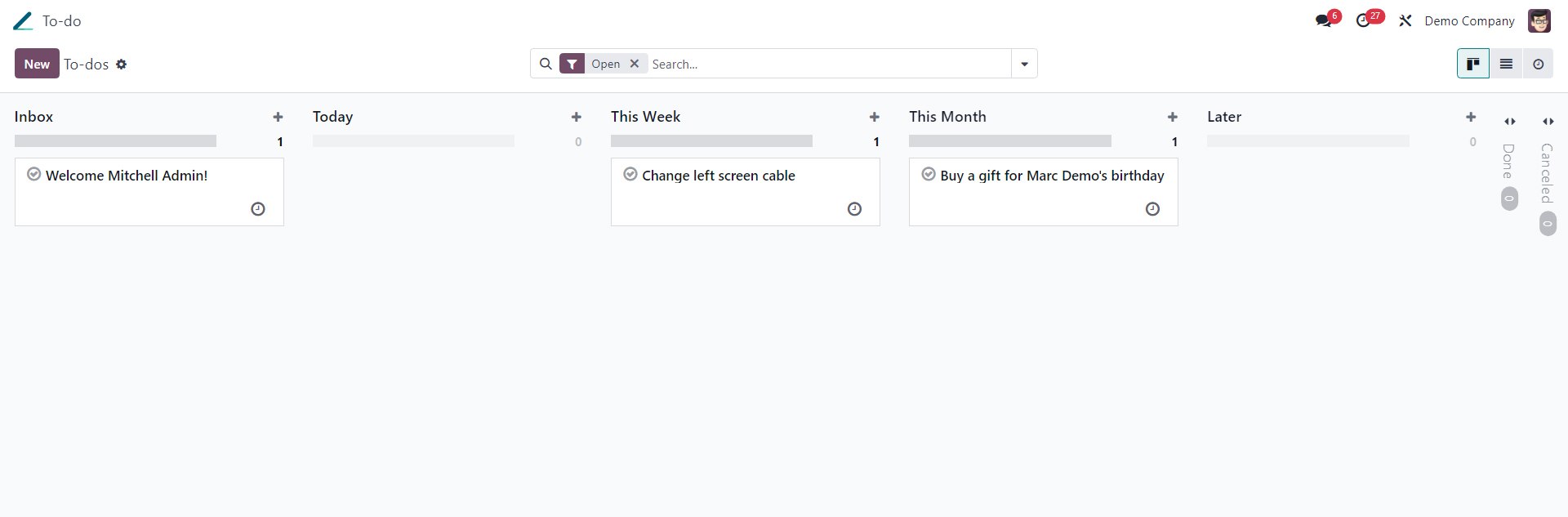 New feature of Odoo 17-to-do module