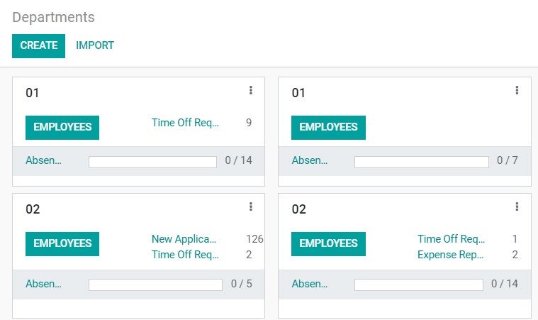 Configuring Departments in the Employee App