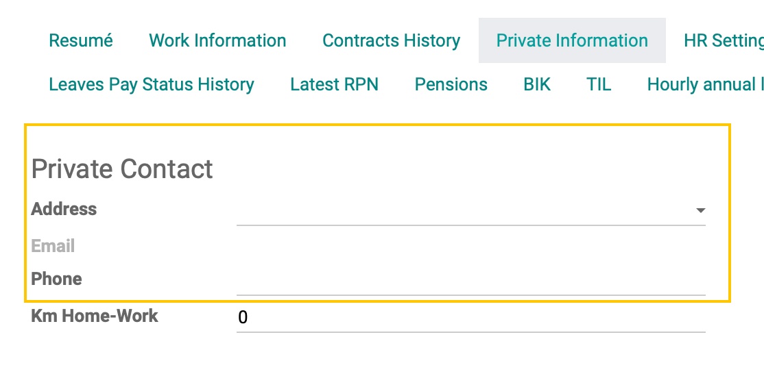 Adding Contact Information