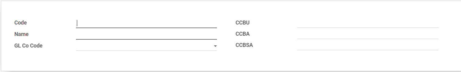 Showing cost center