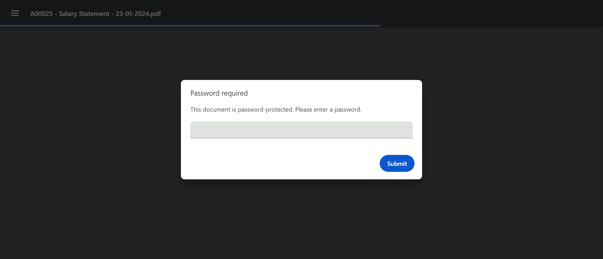 Password-protected file