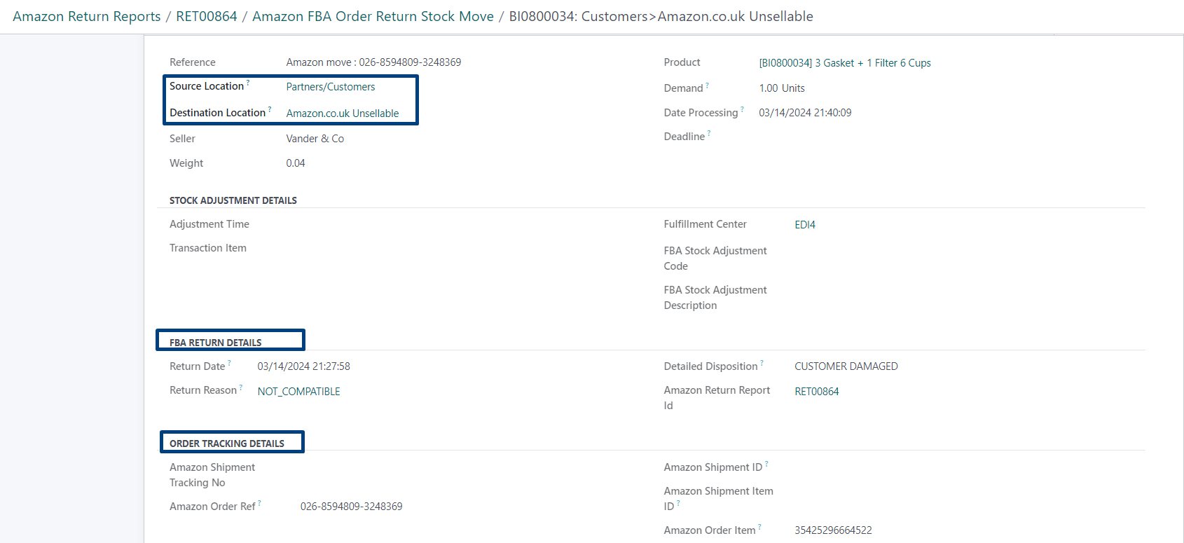 Amazon Return Reports