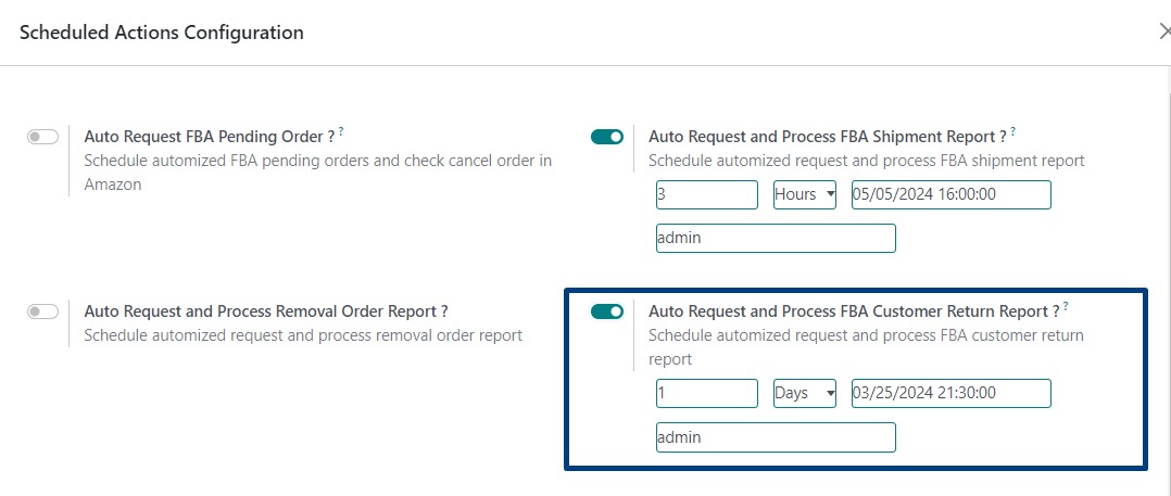 Auto-request and process FBA Customer Returns Report