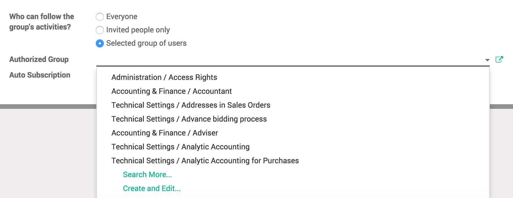 Manage mailing list