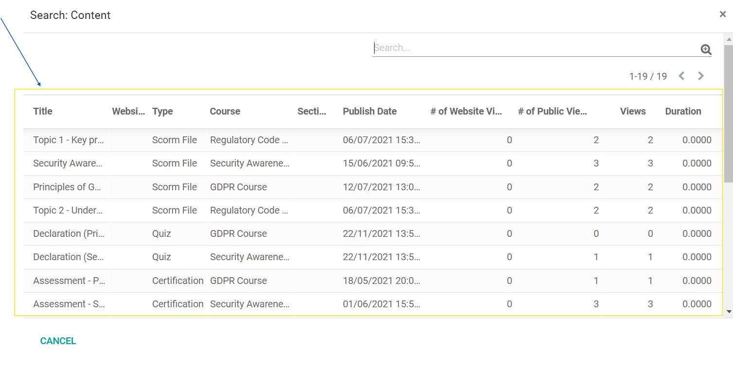 Adding a content mapping