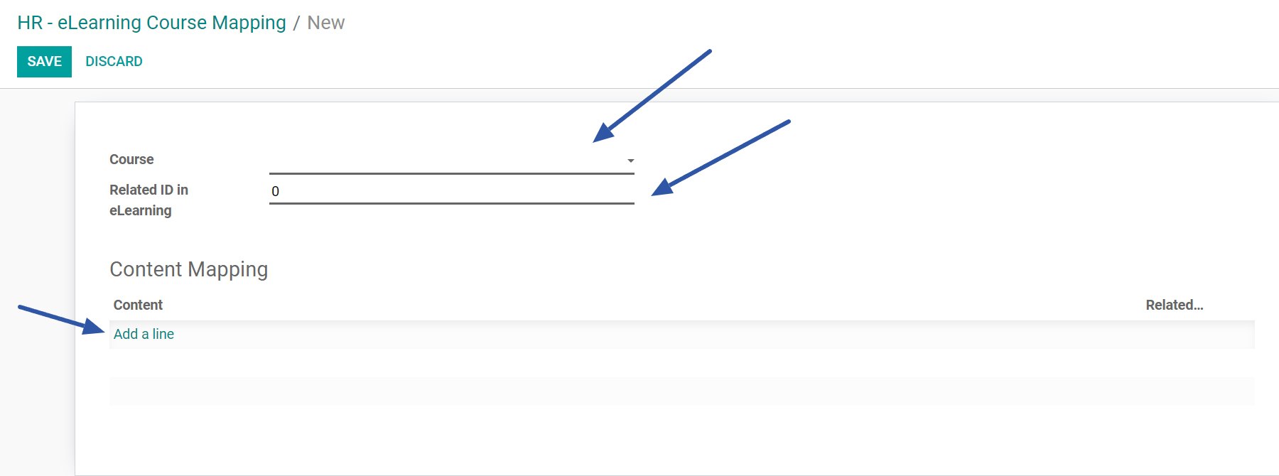 eLearning Course Mapping Configuration