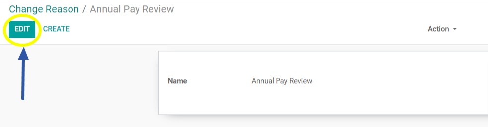 Edit Change Reason