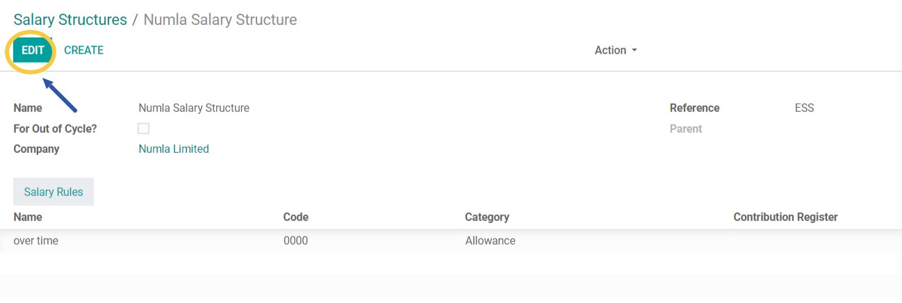 Edit salary structure