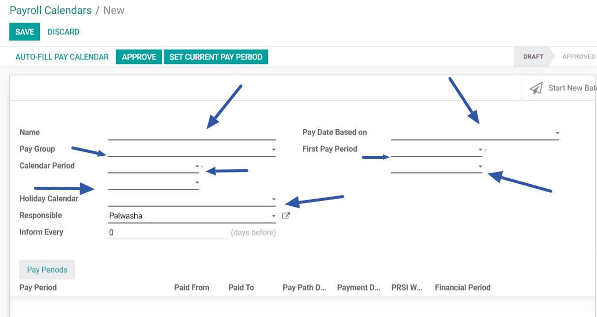 Payroll Calenders Configuration